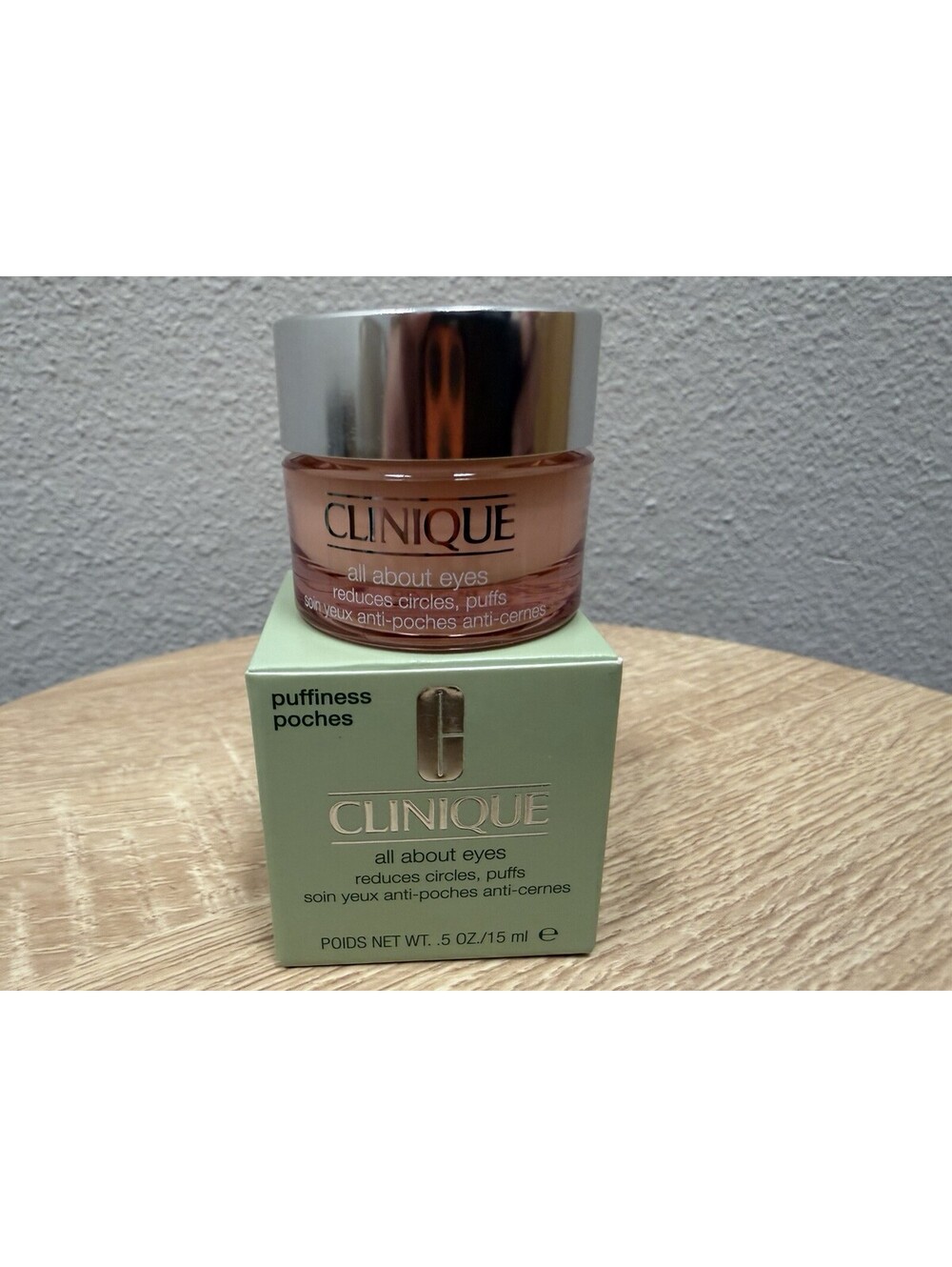 Clinique All About Eyes Cream Reduces Dark Circles Puffiness 0.5oz 15ml